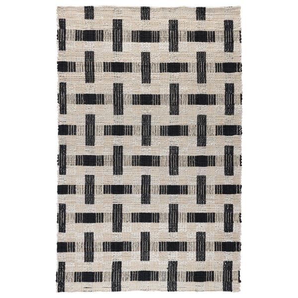 Preston - 5' x 8' Rug - Ivory/Black