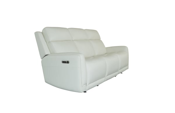 Alister - Power Gliding Sofa With Power Headrests & Lumbar - Porcelain