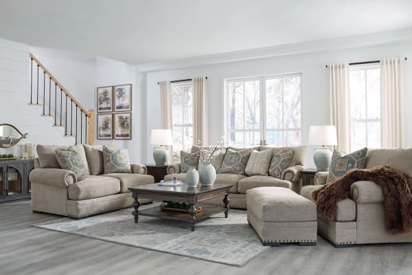 Galemore - Quarry - 4 Pc. - Sofa, Loveseat, Chair And A Half, Ottoman