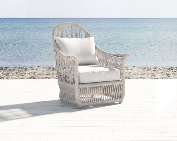 Dana - Rope Wing Chair, With Self Welt - Linen Canvas