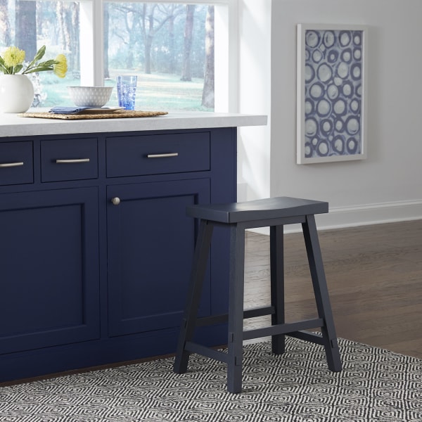 Creations - 24" Sawhorse Counter Stool - Navy