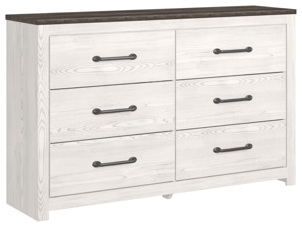 Gerridan - White / Gray - Six Drawer Dresser