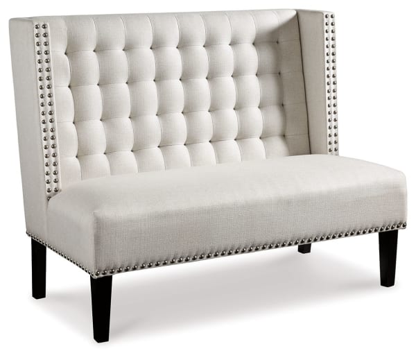 Beauland - Ivory - Accent Bench - Button Tufting