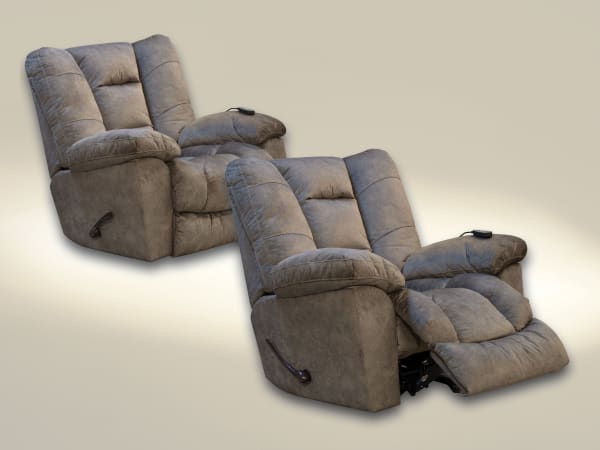 Manfred - Rocker Recliner With Heat & Massage - Ebony