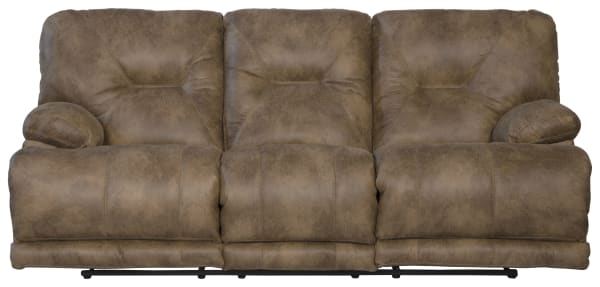 Voyager - Lay Flat Reclining Sofa - Brandy - Fabric