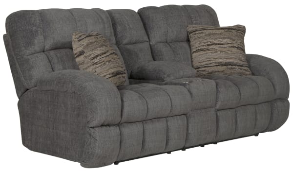 Ashland - Lay Flat Reclining Console Loveseat - Granite