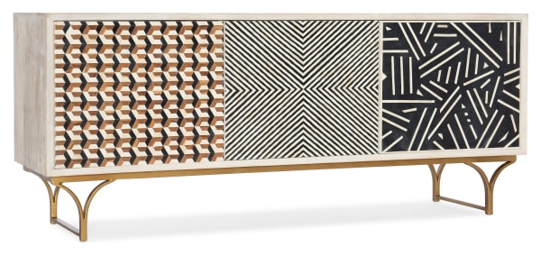 Commerce And Market - Jaiden 3-Door Credenza - Beige / Light Brown
