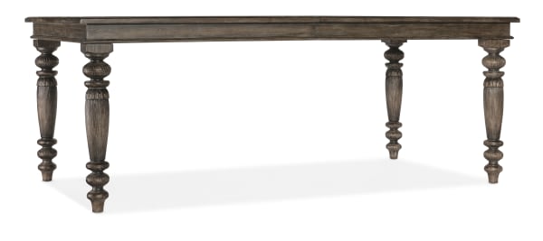 Traditions - Rectangle Dining Table With Two 22" Leaves - Brown, Dark