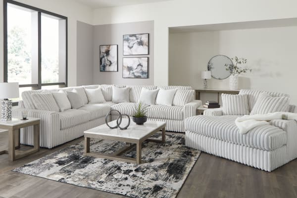 Stupendous - Alloy - 4 Pc. - 3-Piece Sectional, Oversized Chaise