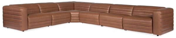 Chatelain - 6-Piece Power Headrest Sectional With 2 Power Recliners
