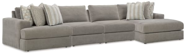 Avaliyah - Ash - 4-Piece Sectional With Raf Corner Chaise
