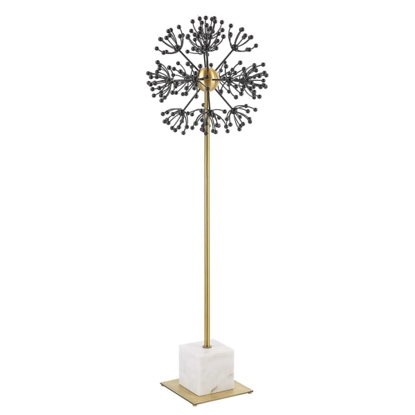 Dandelion - 72" Sculpture - Black / Brass