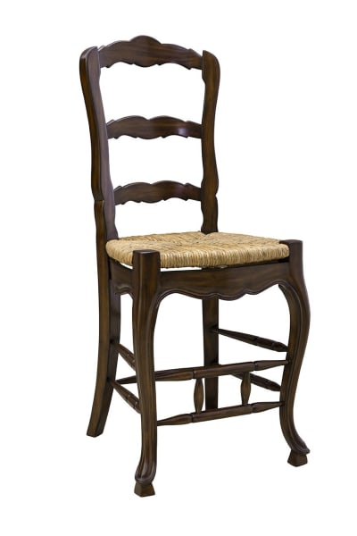 24" Ladderback Counter Stool - Dark Brown