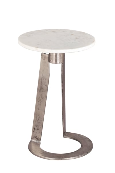 Leyton - Accent Table - White Marble