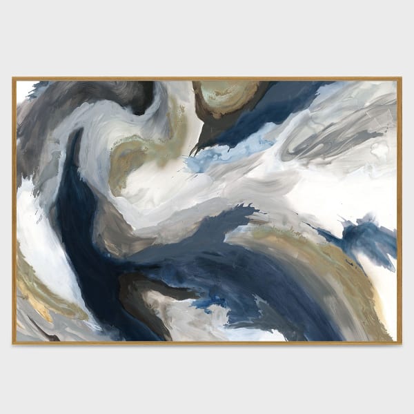 Ultra Marine I - 40" x 30" Canvas Art - Blue