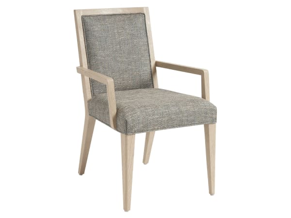 Sunset Key - Nicholas Upholstered Arm Chair - Gray / Beige