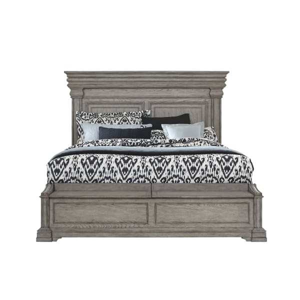 Madison Ridge - Queen Panel Bed With Blanket Chest Footboard - Heritage Taupe