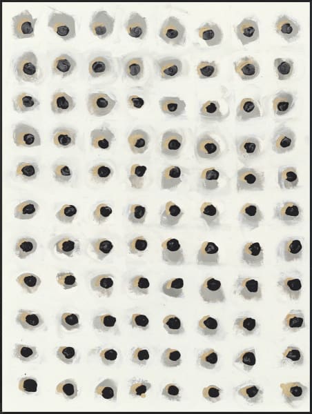 Pele I - 48" x 72" Painting Art By Buddy Whitlock - White / Black