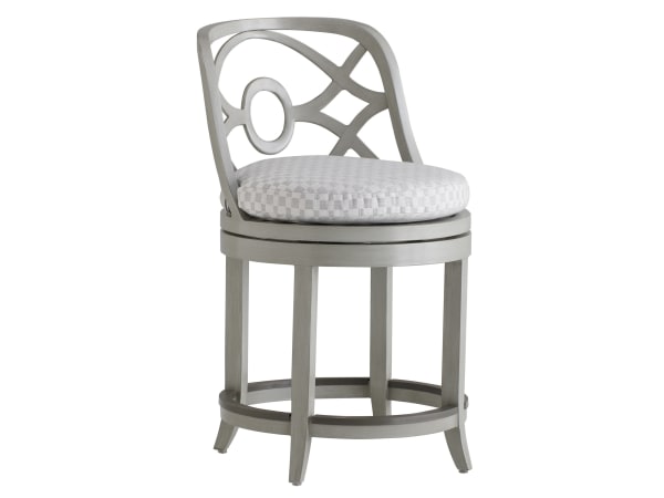 Silver Sands - Swivel Counter Stool - Pearl Silver