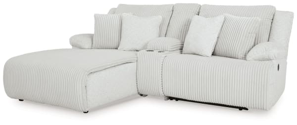 Top Tier - Alloy - 3-Piece Reclining Sectional Sofa With Laf Chaise