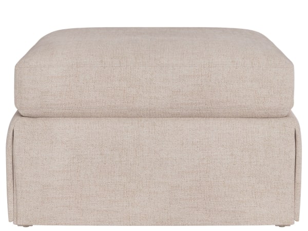 Hudson - Skirted Petite Ottoman Special Order - Beige