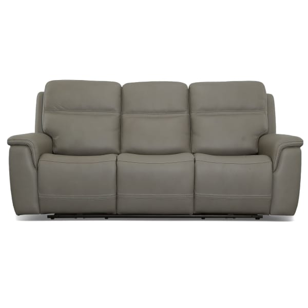 Sawyer - Power Reclining Sofa With Power Headrests & Lumbar - Gray