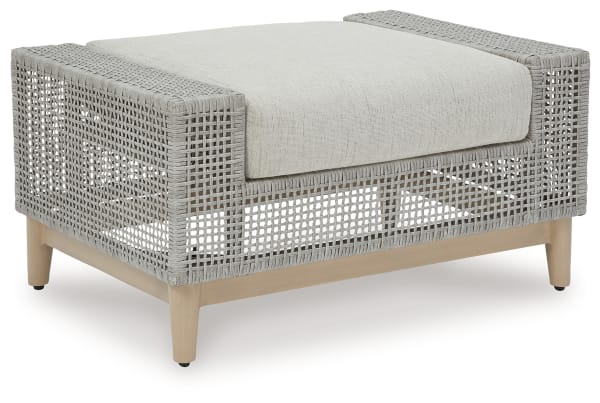 Seton Creek - Ottoman With Cushion - Gray