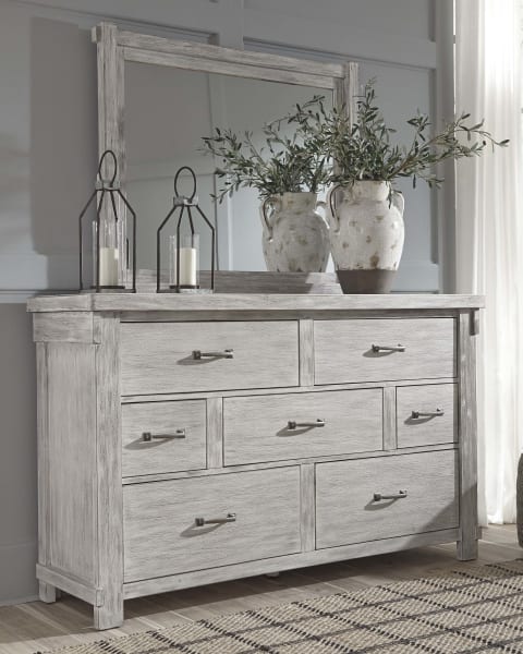 Brashland - White - Dresser, Mirror