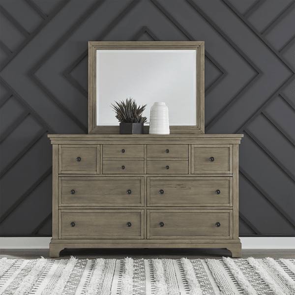 Haven Hills - Dresser & Mirror - Camel Beige
