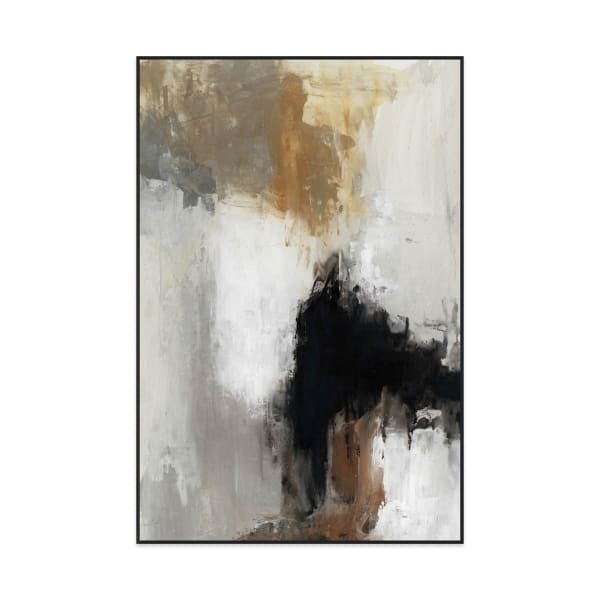 Hemisphere - 48" x 72" Canvas Art - Gray & Light Brown