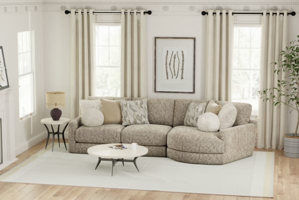 Turner - 2 Piece Sofa Cuddler With Right Side Facing Cuddler - Mushroom