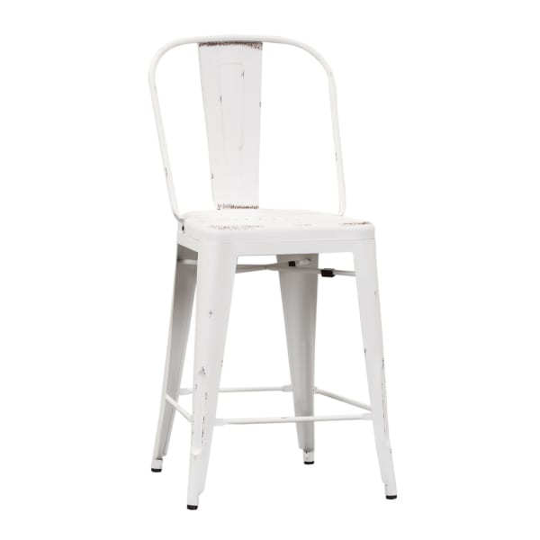 Vintage Series - Bow Back Counter Chair - Antique White