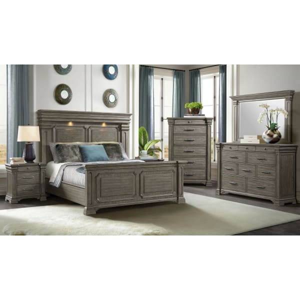 Kings Court - Queen 3 Piece Bedroom Set - Gray
