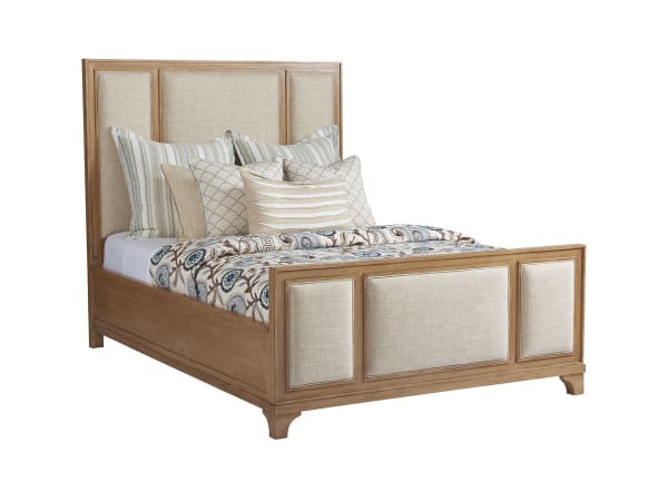 Newport - Crystal Cove Upholstered Panel Bed 5/0 Queen - Light Brown