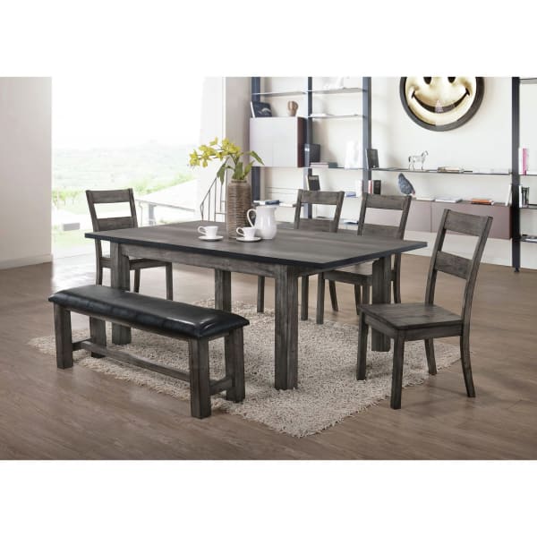 Nathan - Dining 6 Piece Set - Gray Oak
