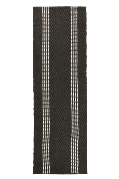 Performance Sorrento Stripe - Rug 2.6' x 8' - Charcoal/Ivory