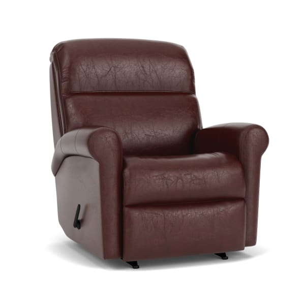 Davis - Leather Rocking Recliner - Dark Brown
