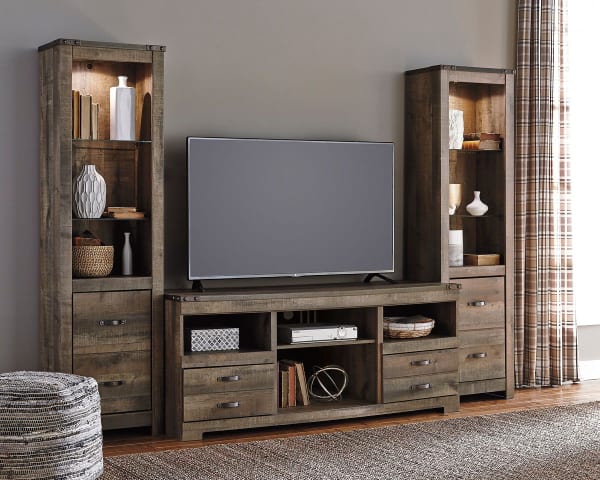 Trinell - Brown - 3 Pc. - Entertainment Center - 63" TV Stand