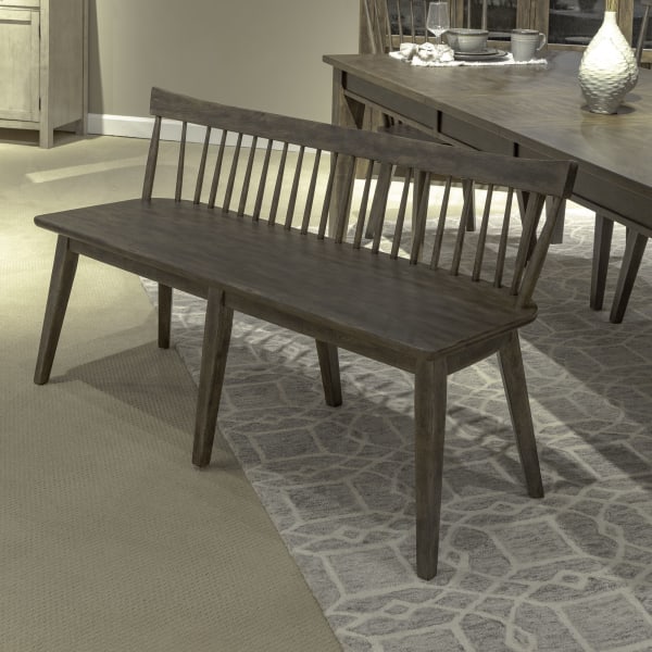 Midland Falls - Spindle Back Bench (RTA) - Dark Brown