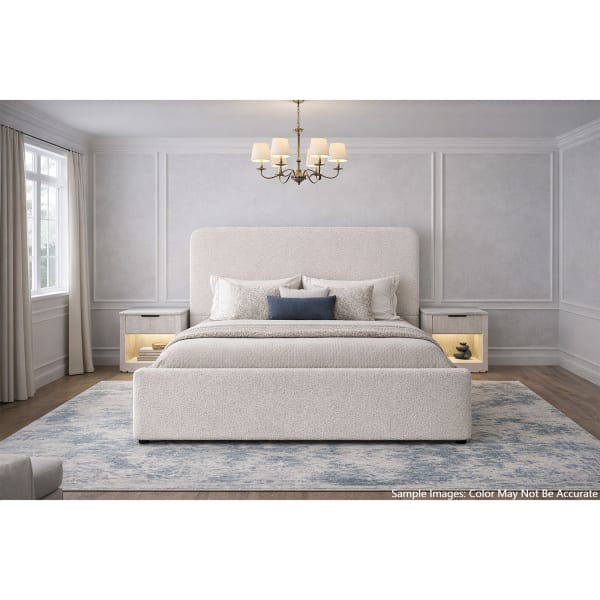 Stellar - Full Upholstered Bed With 13 Slats - Beige