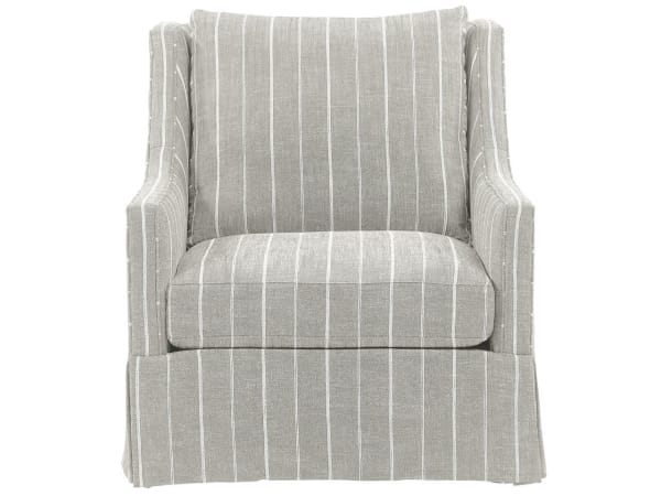 Hudson - Skirted Chair, Special Order - Pearl Silver