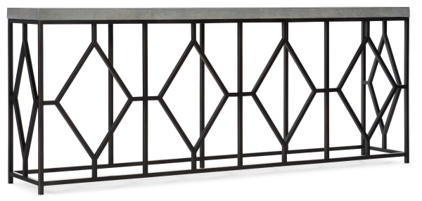 Ciao Bella - Metal And Concrete Console Table - Dark Gray / Black
