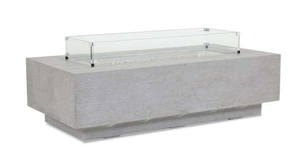 Bazaar - Gravelstone Rectangular Fire Table - Gravelstone