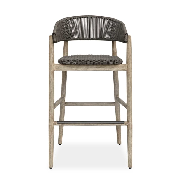 Dermott - Outdoor Bar Stool - Brown / Dark Gray