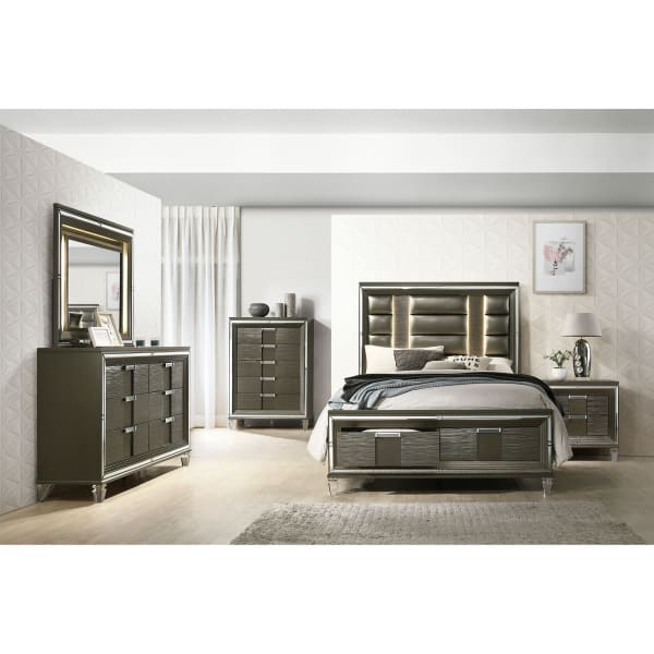 Twenty Nine - Queen Storage 3 Piece Bedroom Set - Dark Brown