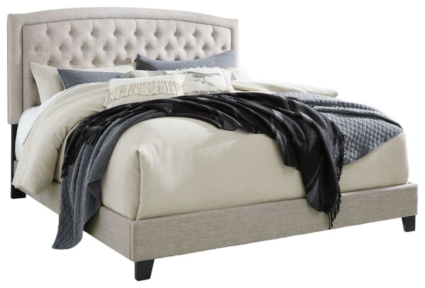 Jerary - Gray - King Upholstered Bed - Arched Tufted Headboard