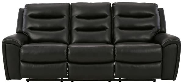 Warlin - Black - PWR REC Sofa with ADJ Headrest