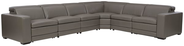 Texline - Gray - 7-Piece Power Reclining Sectional