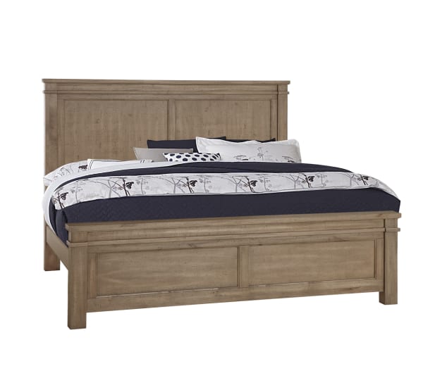 Cool Rustic - Cool Rustic Queen Mansion Bed with Mansion Footboard Natural