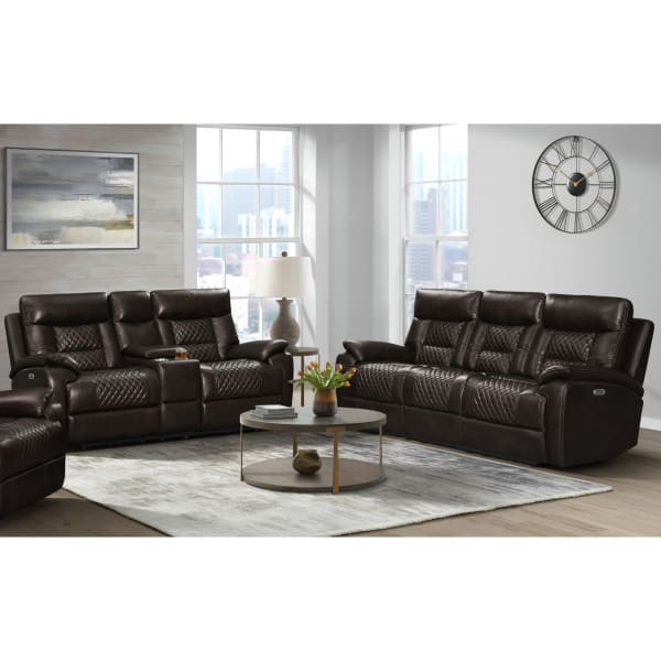 Trinidad - 2 Piece Sofa & Loveseat Living Room Set - Pebble Brown